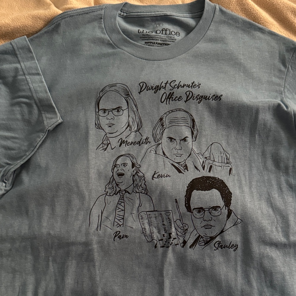 Dwight Schrute’s Office Disguises Mens Large Blue T-shirt